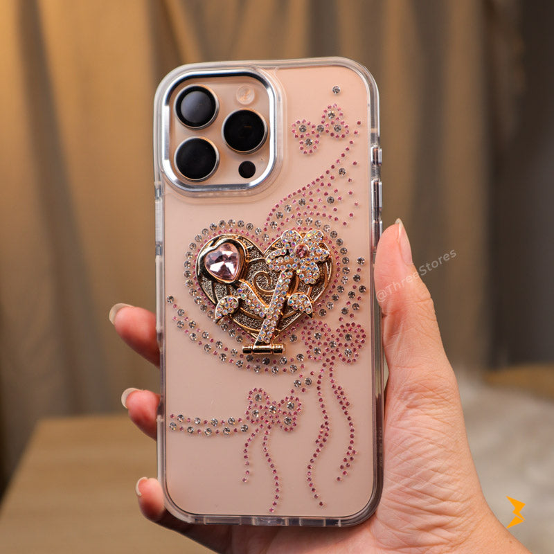 Glitter Shapes Stand Case iPhone 16 Pro Max