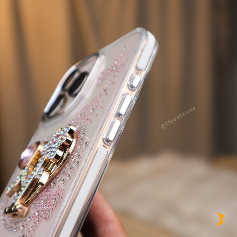 Glitter Shapes Stand Case iPhone 14 Pro Max