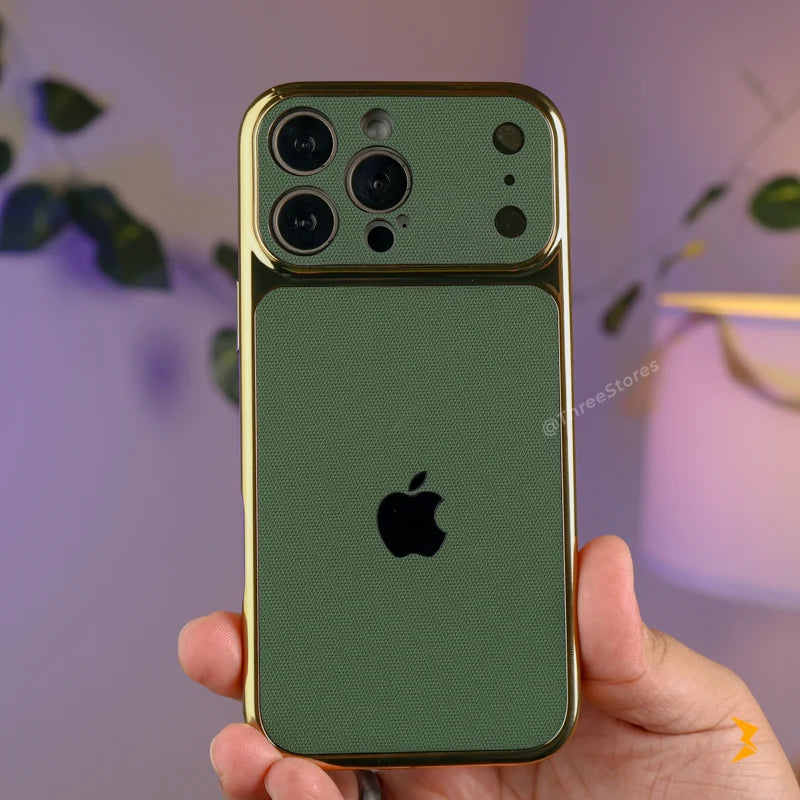 Golden Frame Fabric Case iPhone 14 Pro Max