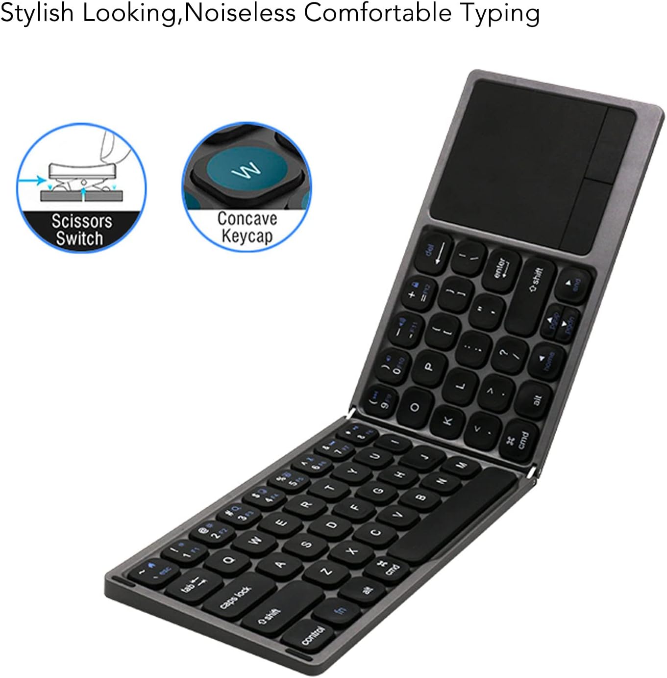 Green Wireless Keyboard With Touchpad