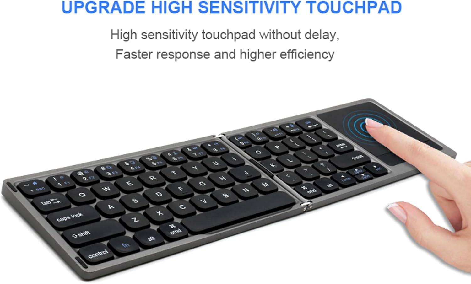 Green Wireless Keyboard With Touchpad