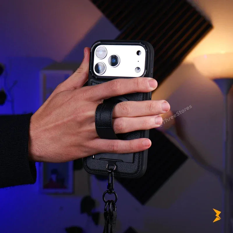 Guardio Leather Stand Magsafe Case iPhone 17 Pro Max - Three