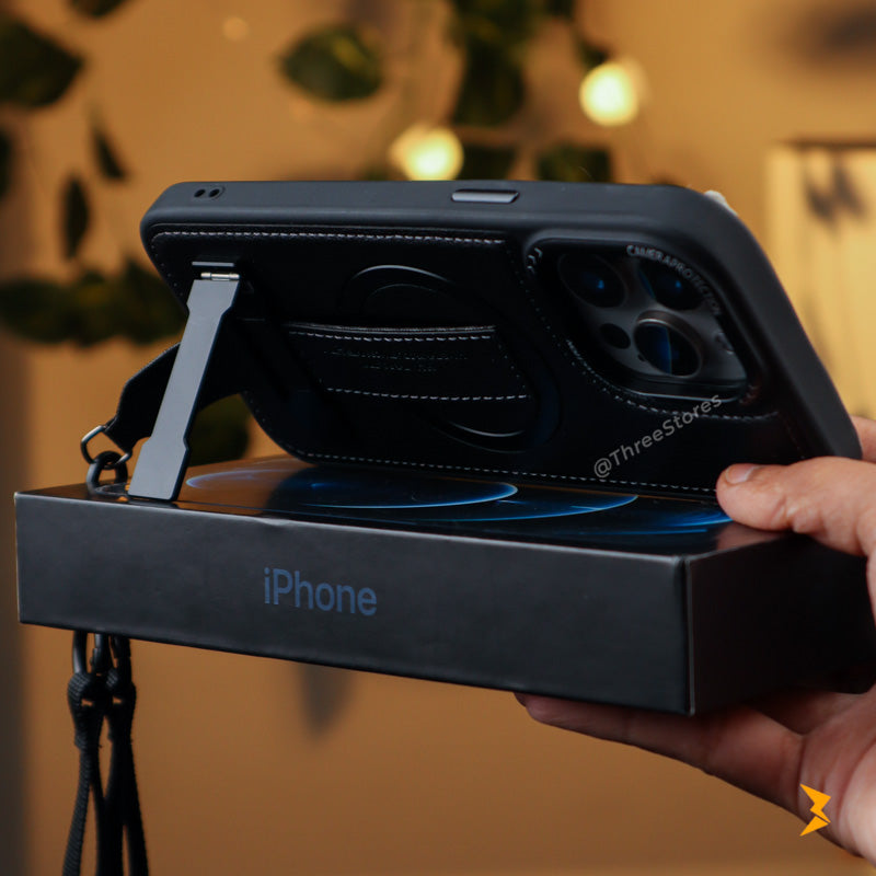 Guardio Leather Stand Magsafe Case iPhone 16 Pro Max