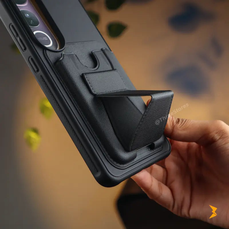 HDD Fionke Stand Leather Case Vivo V50 Lite