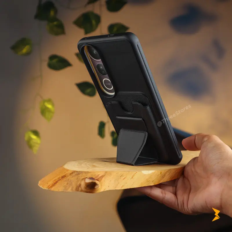 HDD Fionke Stand Leather Case Vivo V50 Lite