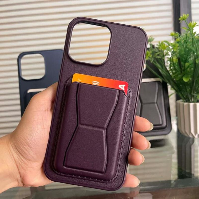 iPhone 15 Pro Max Wallet Case purple