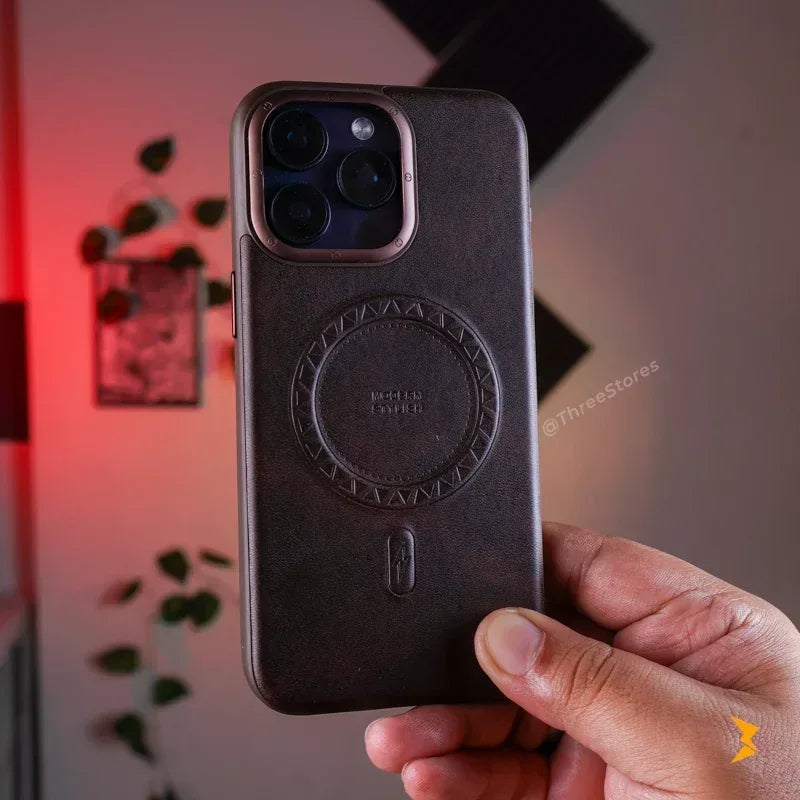 HDD Modern Leather Stand Case iPhone 16 Pro Max - Three