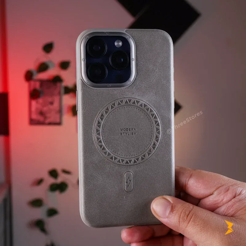 HDD Modern Leather Stand Case iPhone 16 Pro Max - Three