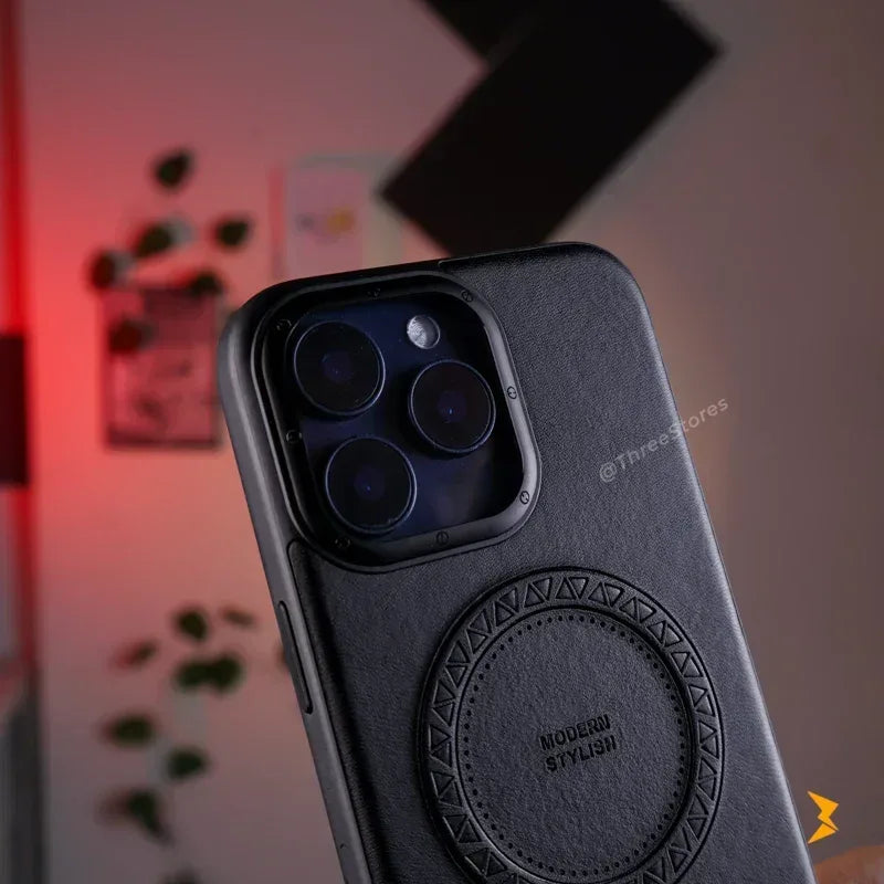 HDD Modern Leather Stand Case iPhone 16 Pro Max - Three