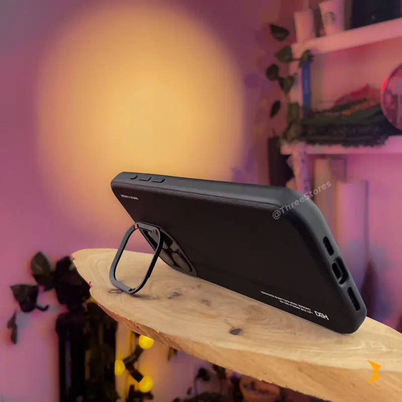 HDD Simple Leather Stand Case iPhone 15 Pro Max
