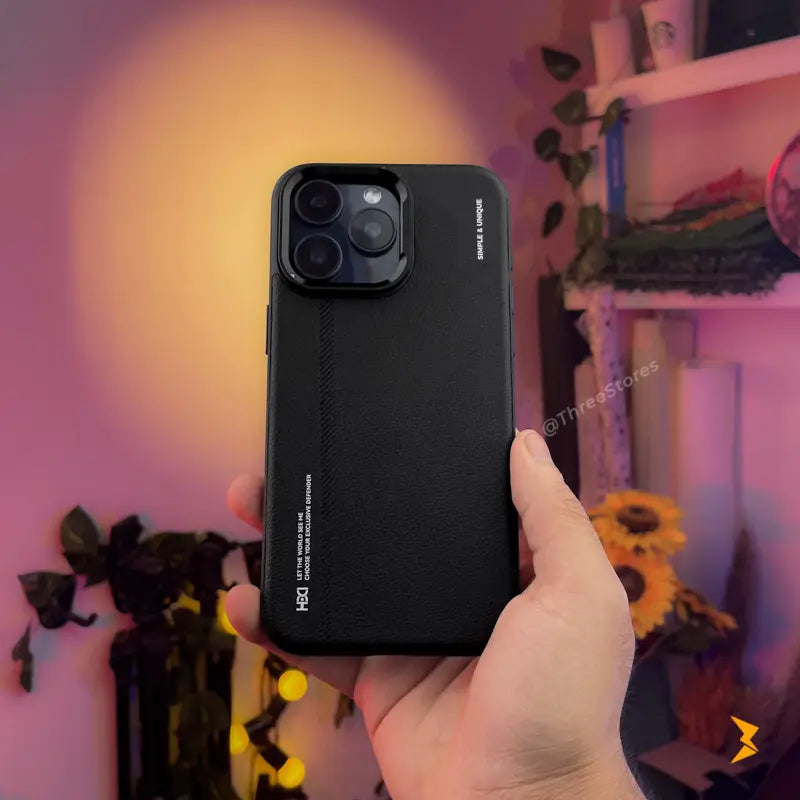 HDD Simple Leather Stand Case iPhone 15 Pro Max