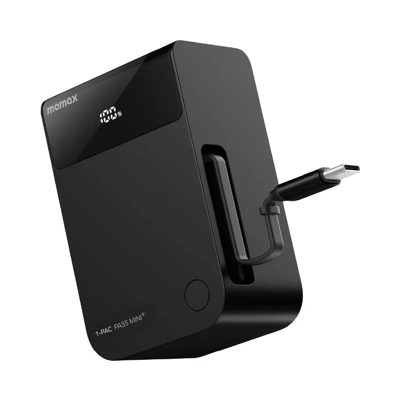Momax1-Pac Pass Mini⁺ 10000mAh 2in1 Battery Pack with Built-in Retractable Cable