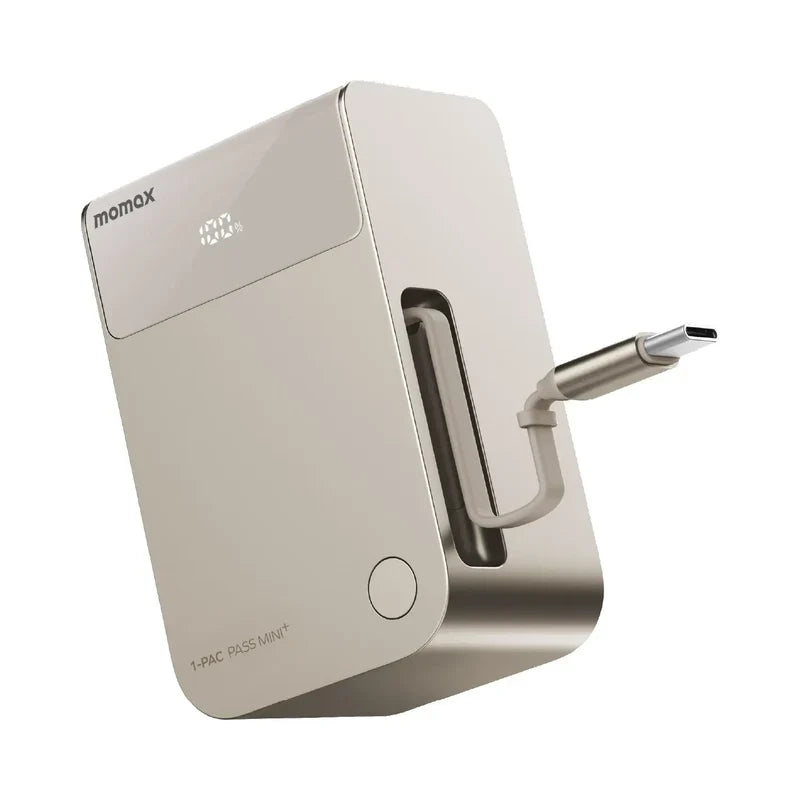 Momax1-Pac Pass Mini⁺ 10000mAh 2in1 Battery Pack with Built-in Retractable Cable