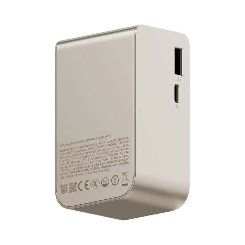 Momax1-Pac Pass Mini⁺ 10000mAh 2in1 Battery Pack with Built-in Retractable Cable