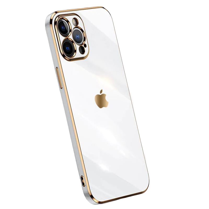 Plating Gold Lens Protection Case iPhone 13