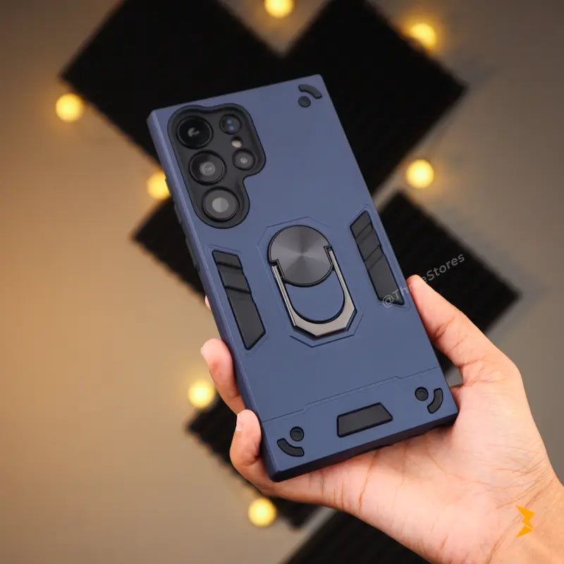 Iron Armor Stand Case Samsung S22 Ultra