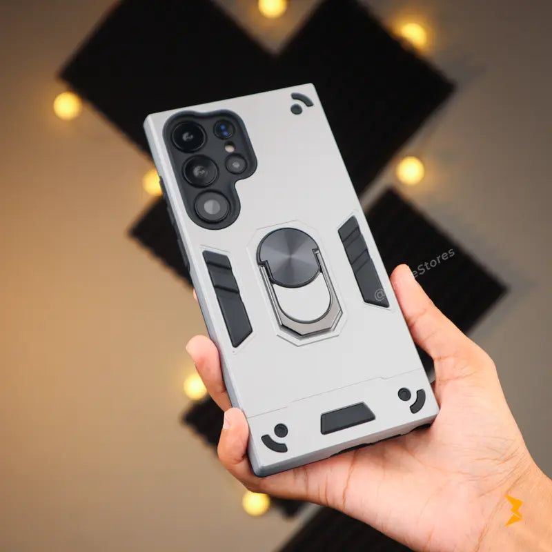 Iron Armor Stand Case Samsung S22 Ultra