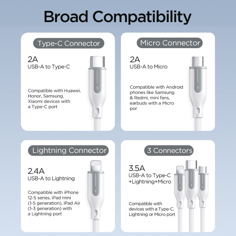 JoyRoom 3 in 1 3.5A Fast Charging Cable A15