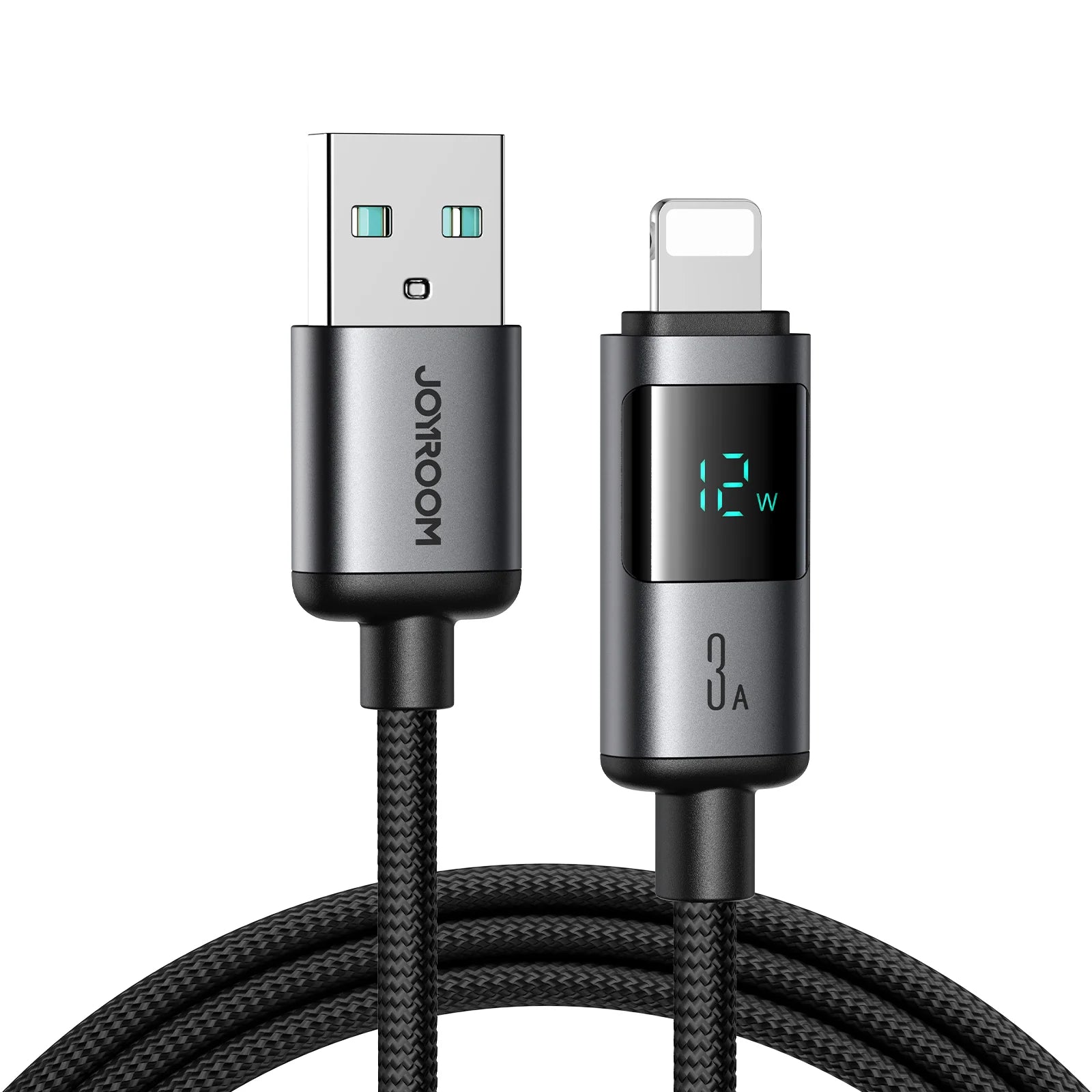Joyroom 3A Usb-A to Lightning Fast Charging Data Cable with Digital Display