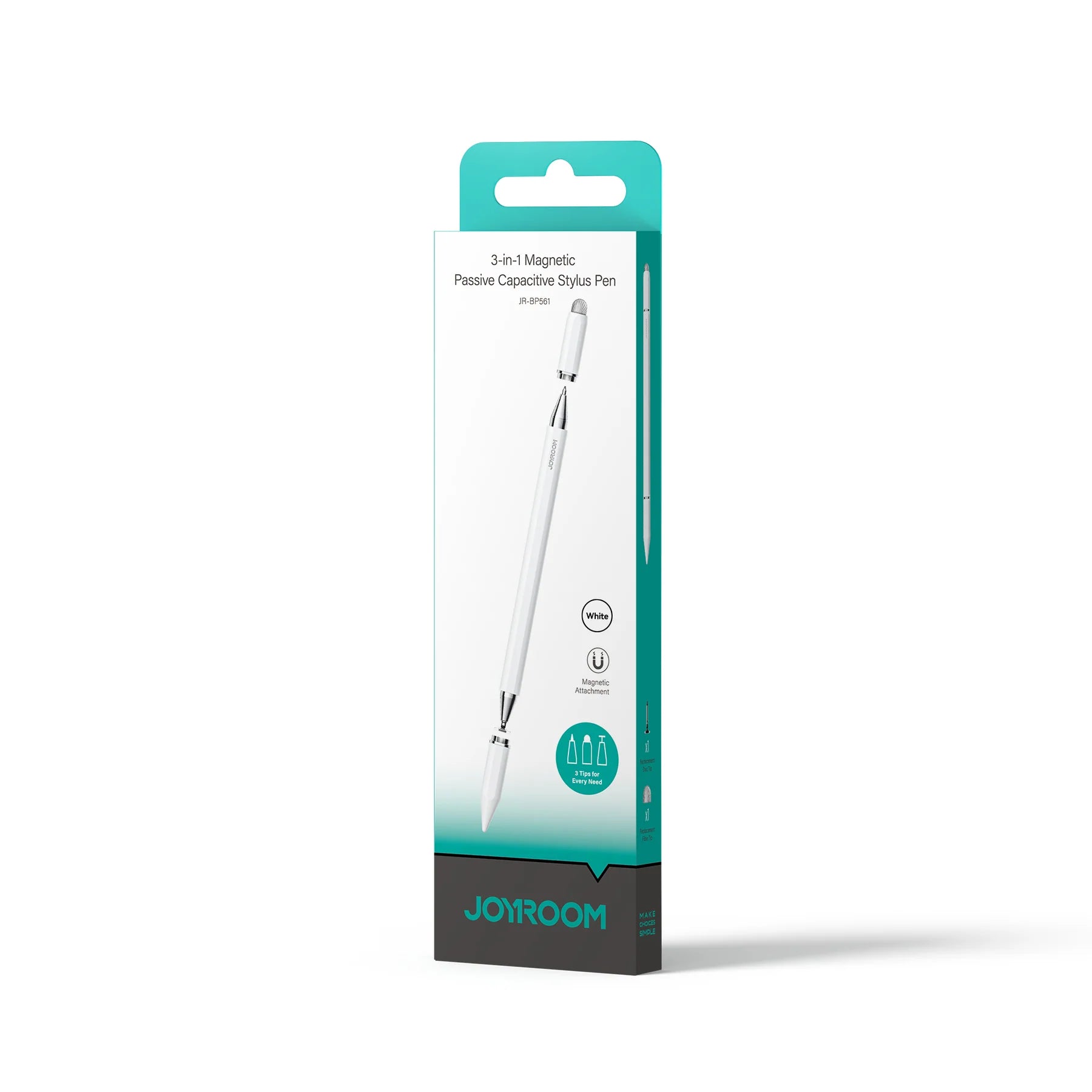 Joyroom 3 in 1 Magnetic Passive Capacitive Stylus Pen JR-BP561 - Three