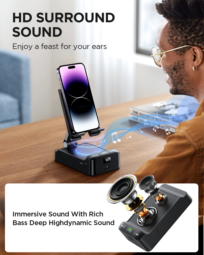 Joyroom 3 in 1 Wireless Speaker with Phone Holder JR-MH01