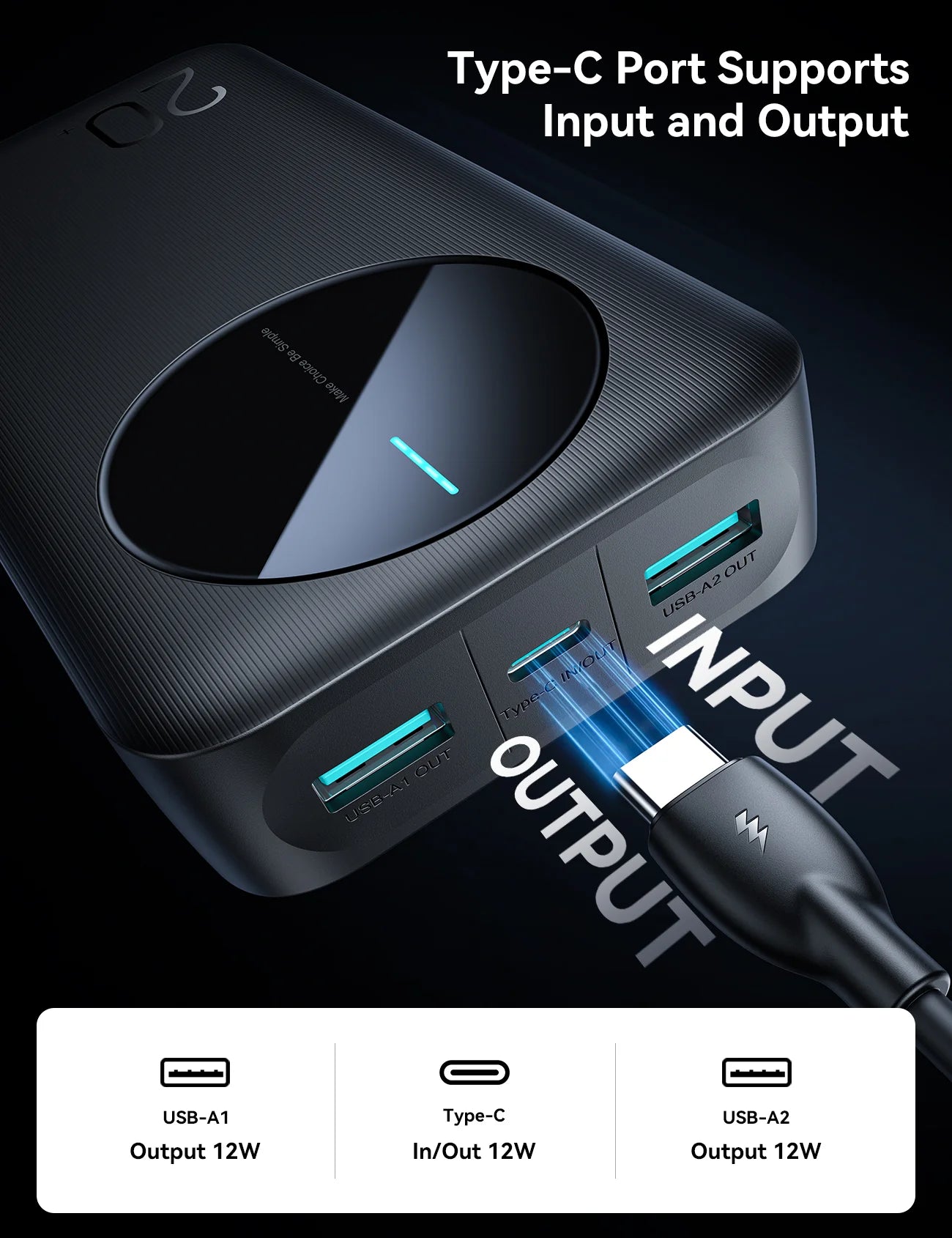 Joyroom LED Power Bank 20000 mAh JR-PBF14