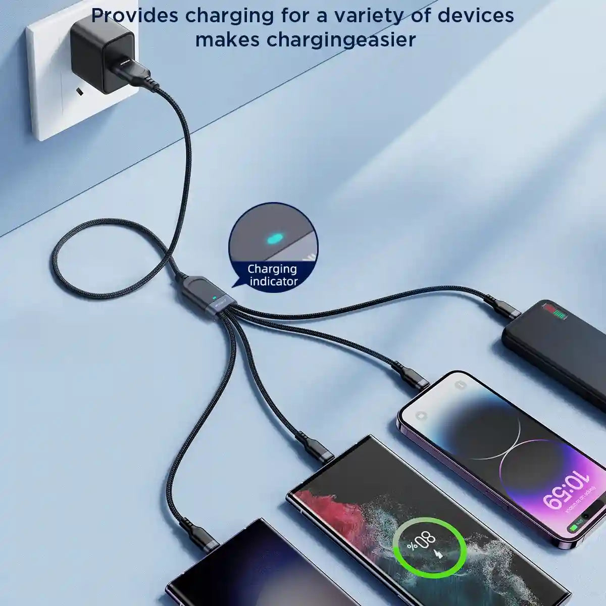 Joyroom Multi-Use Series 4 in 1 Cable USB-A To Lightning+Dual Type-C+Micro Cable 1.2m S-A18
