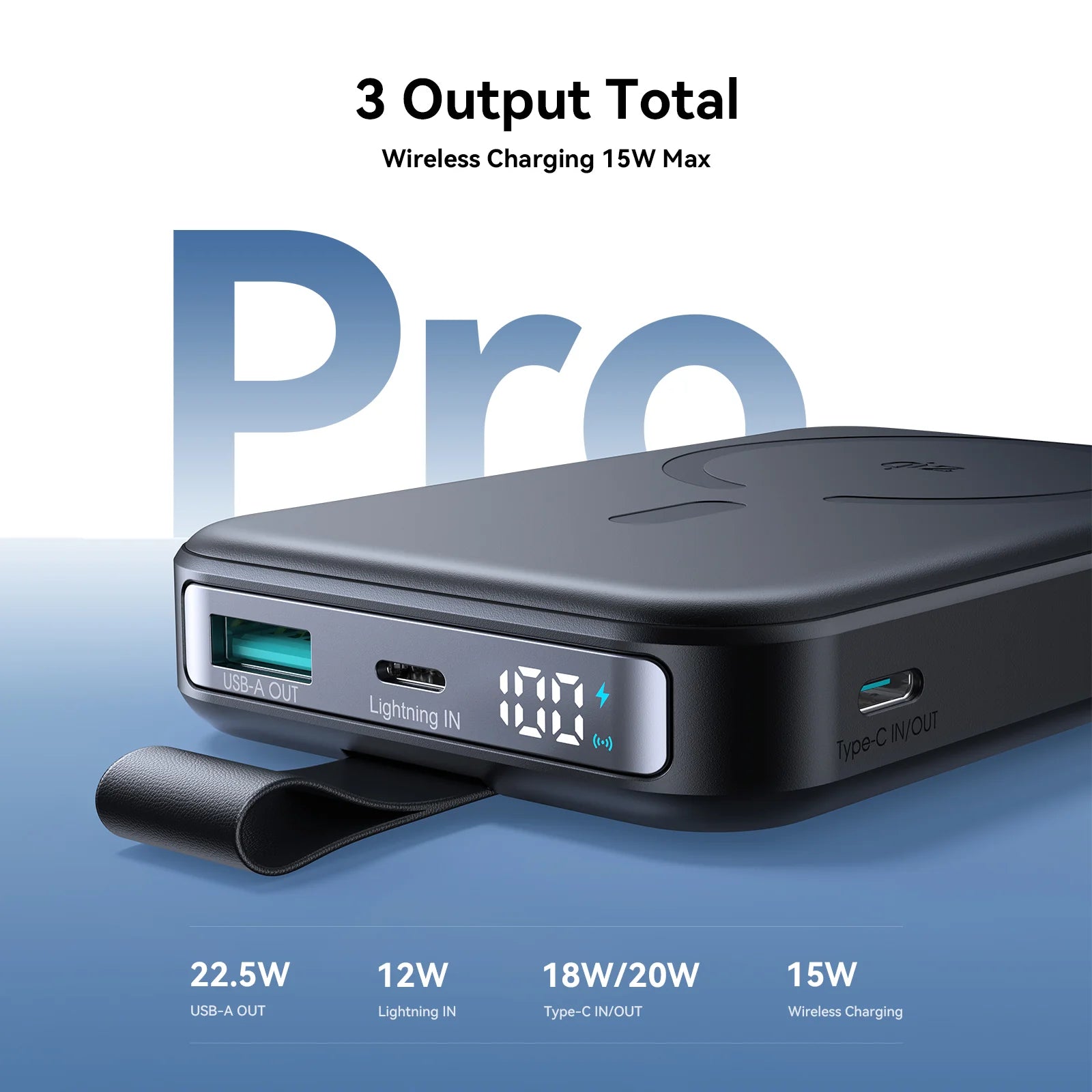 Joyroom QI2 22.5W Magnetic Wireless Power Bank with Holder 10000mAh JR-PBM11