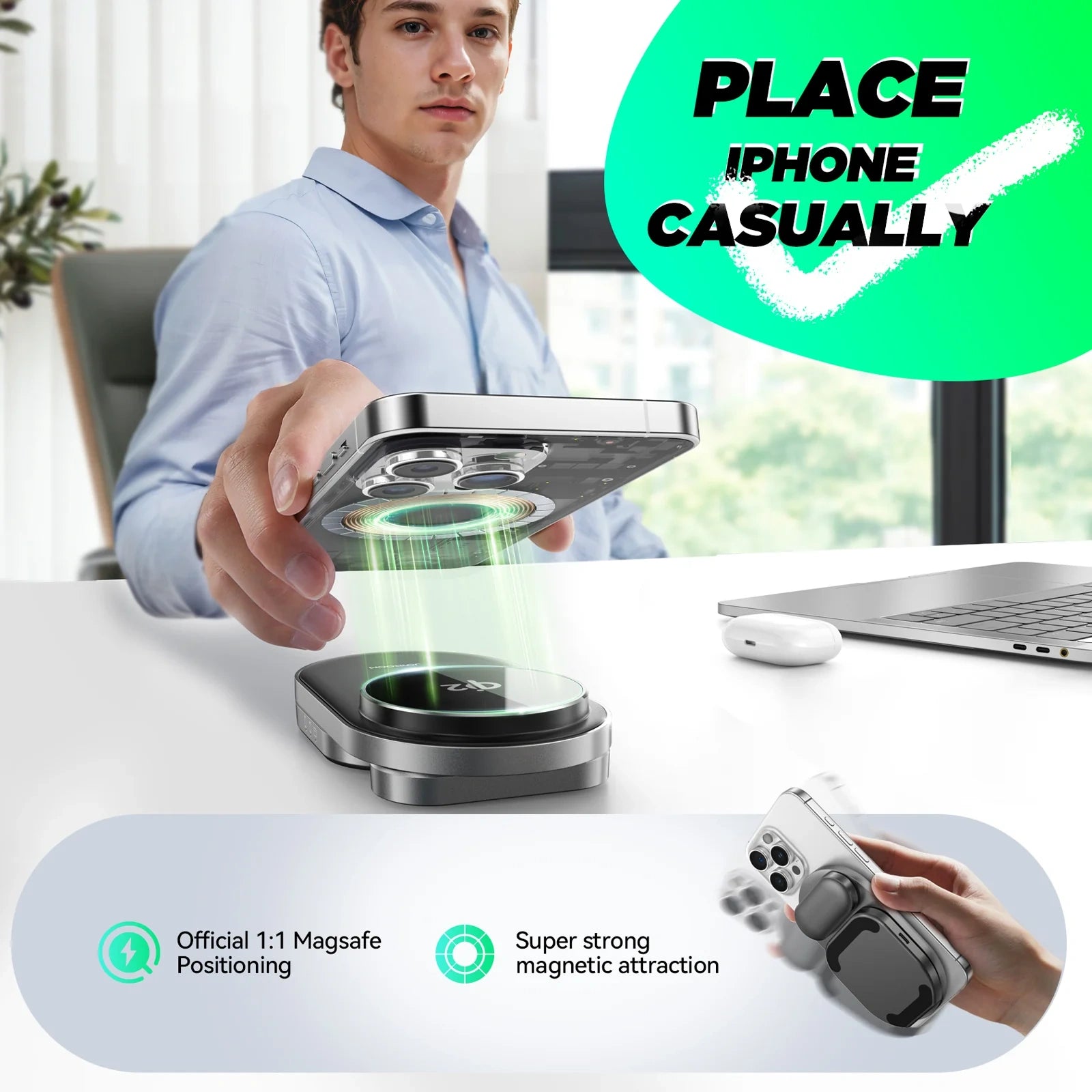 Joyroom Qi2 3-in-1 Wireless Charger JR-W17 - Three