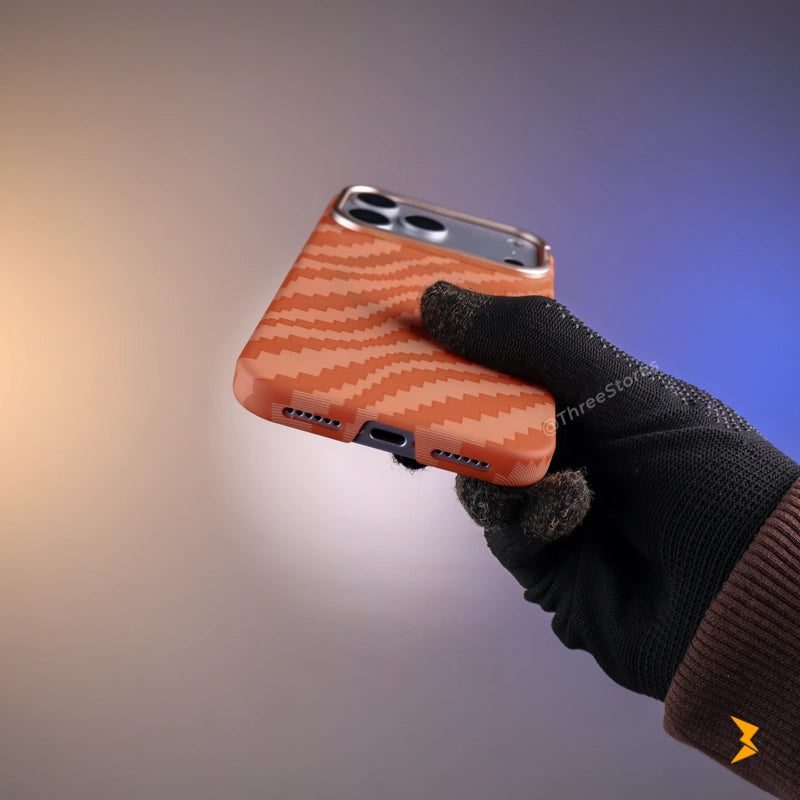 KVZV Carbon Texture Protective Case iPhone 17 Pro Max - Three