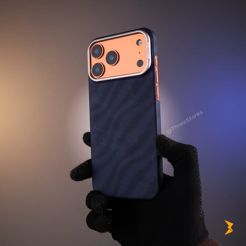 KVZV Carbon Texture Protective Case iPhone 17 Pro Max - Three