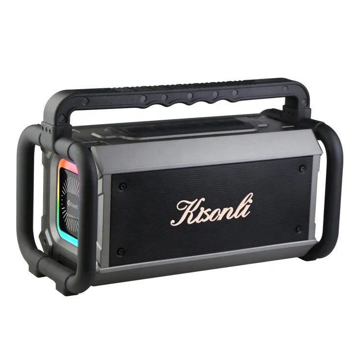 Kisonli Powerful 80W Portable Wireless 8000 mAh Outdoor Party Bass Hi-Fi Speaker with RGB Light K9