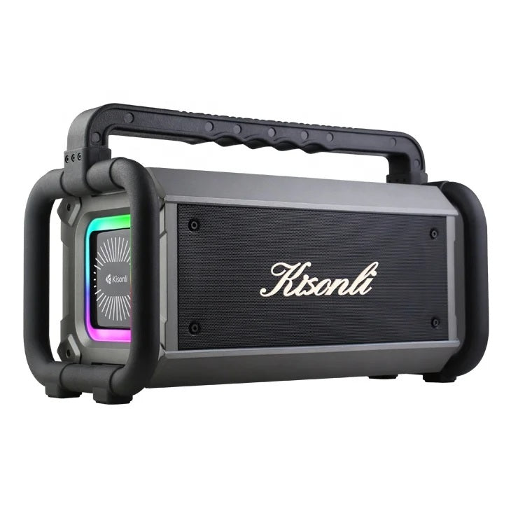 Kisonli Powerful 80W Portable Wireless 8000 mAh Outdoor Party Bass Hi-Fi Speaker with RGB Light K9