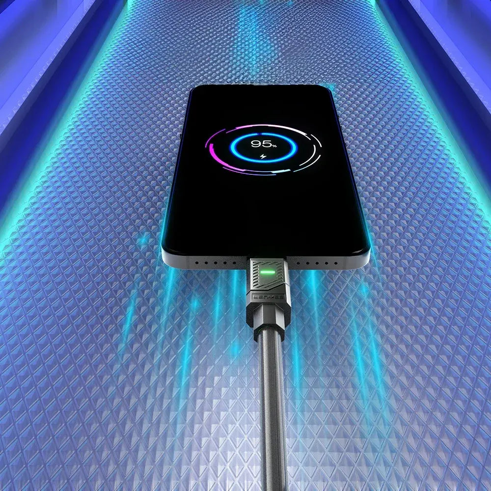 Lenyes Type-C to Type-C 100W Zinc Alloy Fast Charging Data Cable LC506TCTC