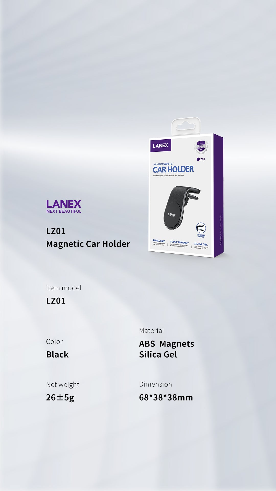 Lanex Magnetic Car Holder L Z01