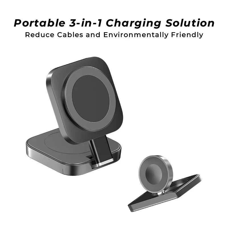 Lanex 3 in 1 Magnetic Stand Wireless Charging 15W LW12