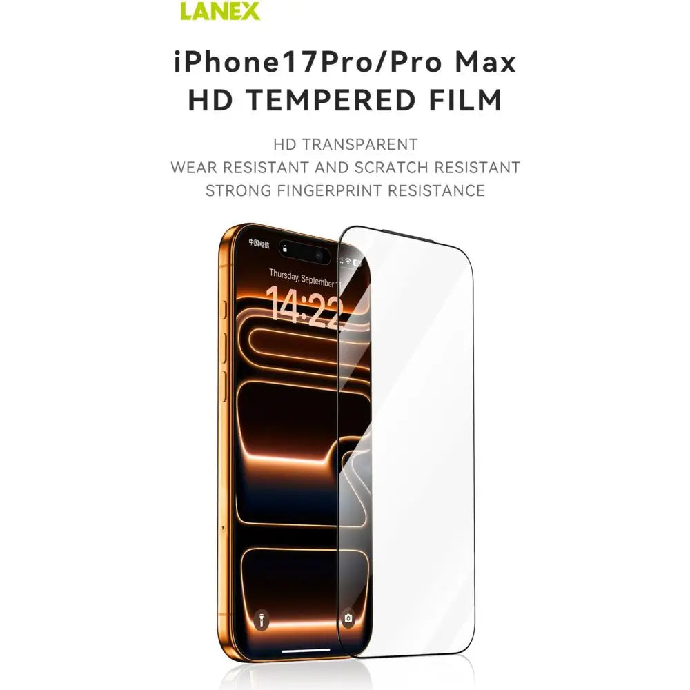 Lanex HD Glass Screen Protector iPhone 17 Pro Max