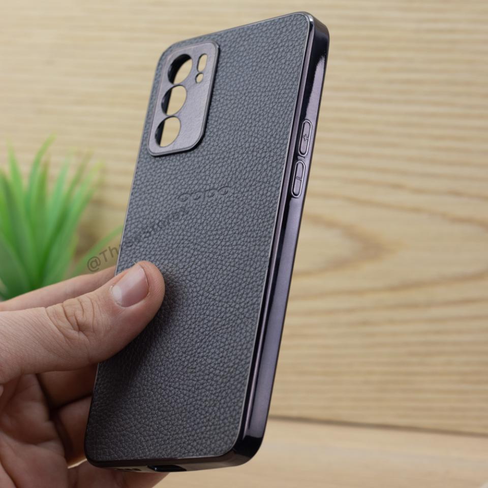 Leather Camera Protection Case Oppo Reno 6 5G