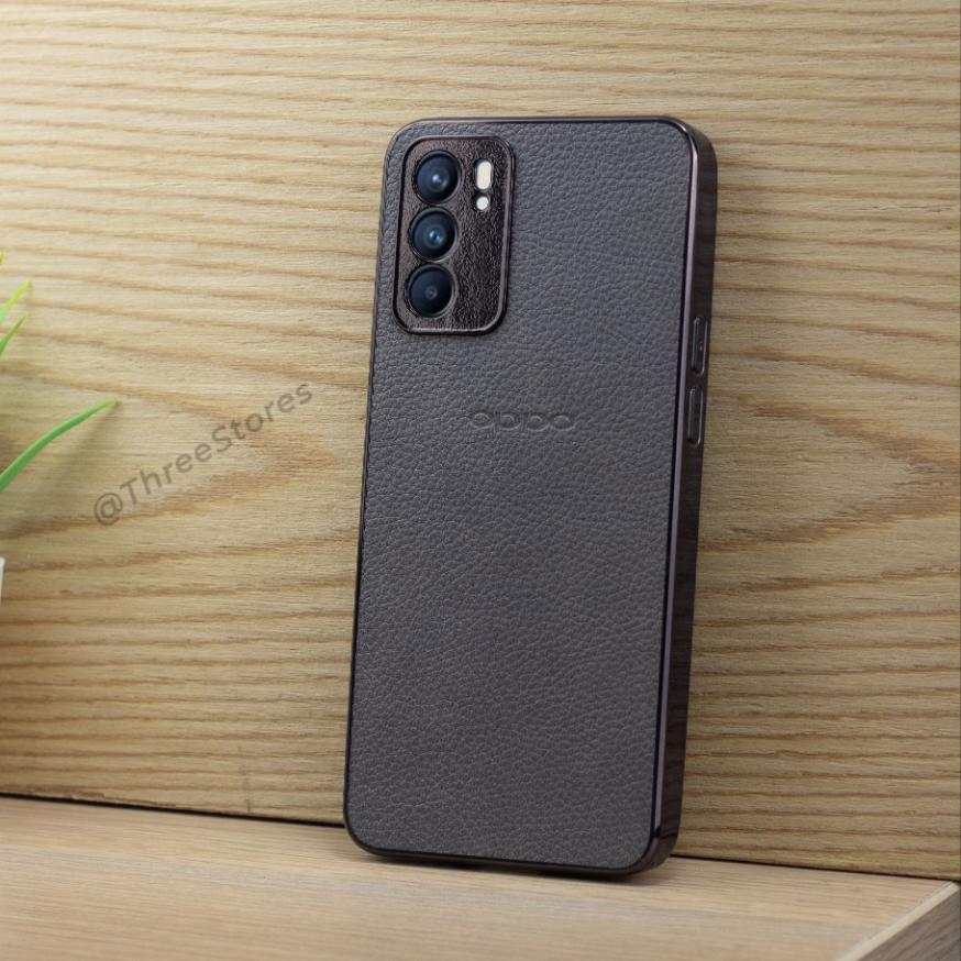 Leather Camera Protection Case Oppo Reno 6 5G