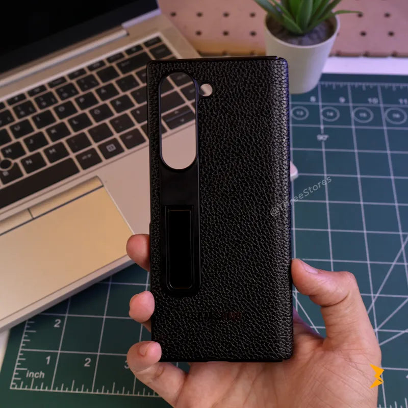 Leather Texure Stand Case Samsung Z Fold 5