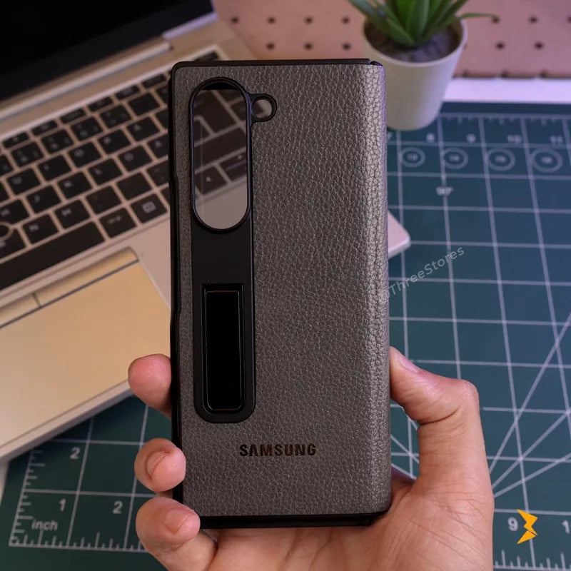 Leather Texure Stand Case Samsung Z Fold 5