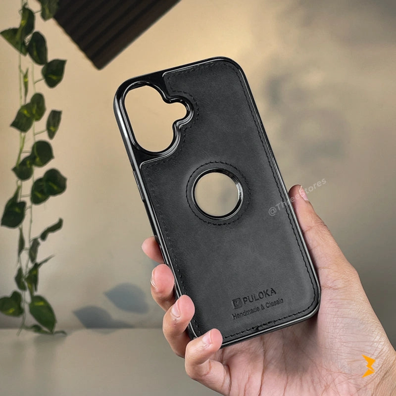 Light Sand Leather Case iPhone 16