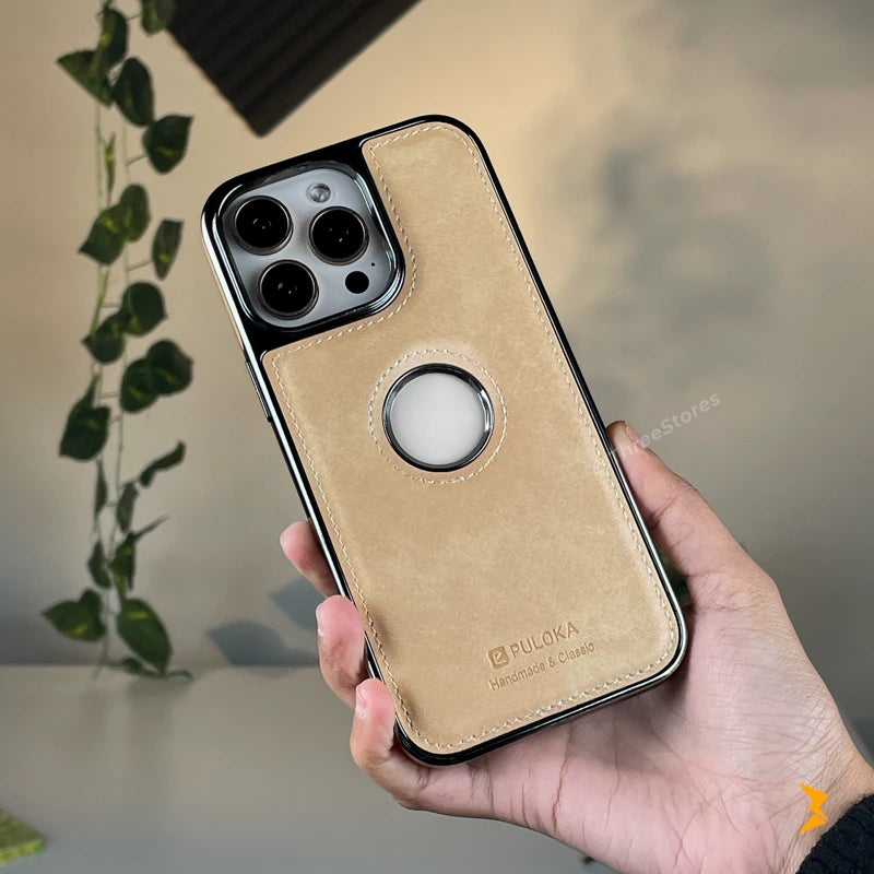 Light Sand Leather Case iPhone 14 Pro Max