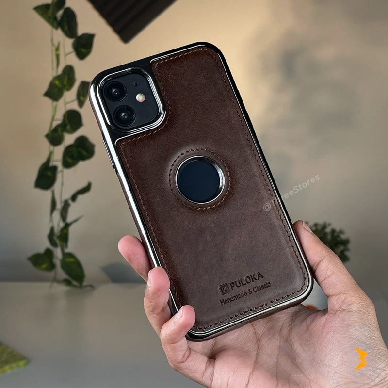 Light Sand Leather Case iPhone 12