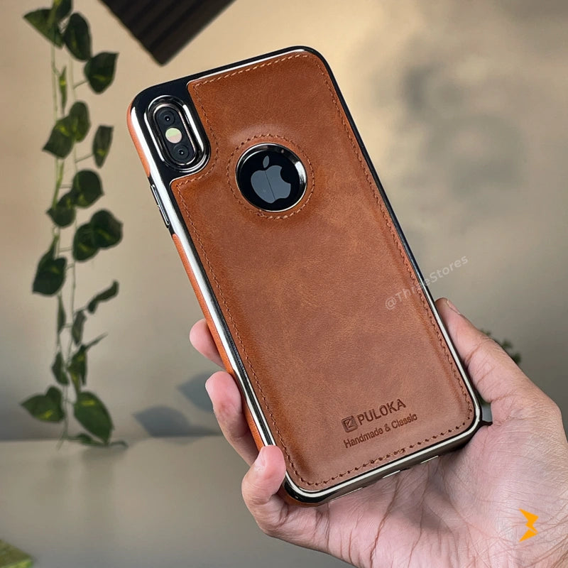 Light Sand Leather Case iPhone Xs Max