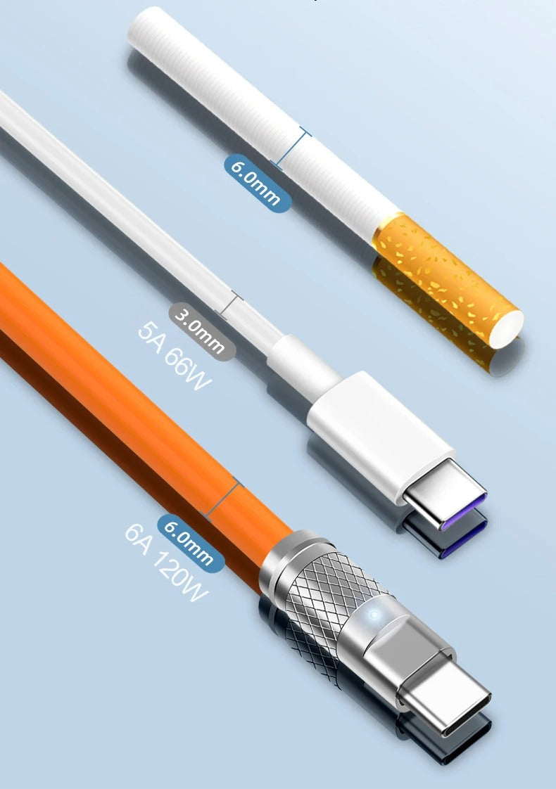 Liquid Silicone USB Fast Charging Cable 180 Degree