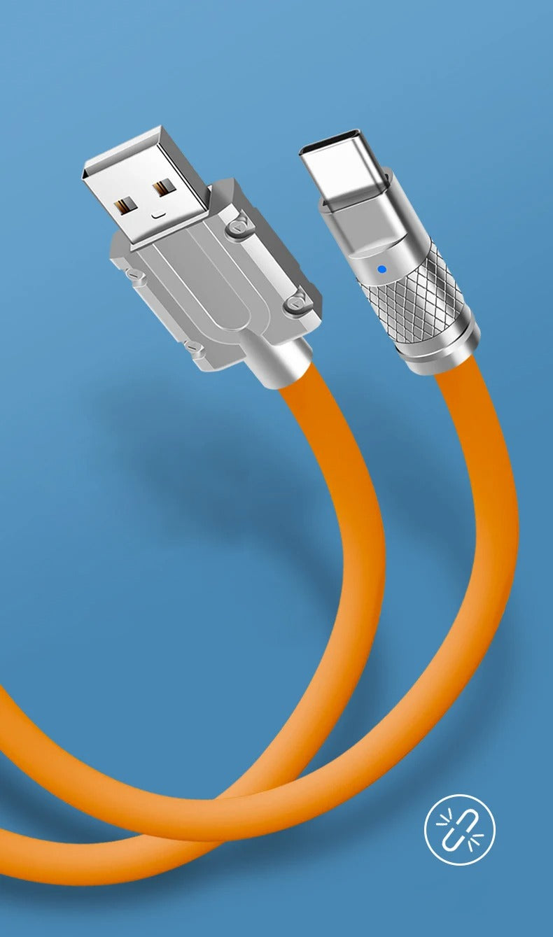 Liquid Silicone USB Fast Charging Cable 180 Degree