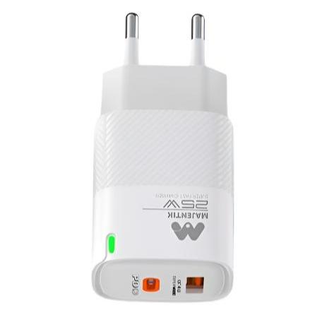 Majentik Fast Charger Adapter USB-A + USB-C 25W MC-002