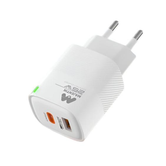 Majentik Fast Charger Adapter USB-A + USB-C 25W MC-002