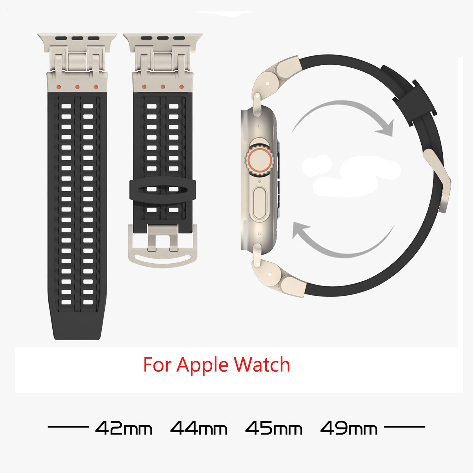 Mecha Two Claw Silicone Band For Apple Watch